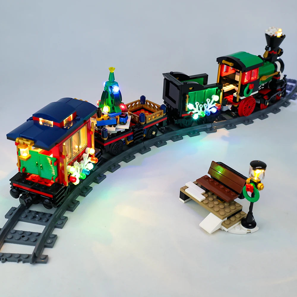 LED-Licht-Kit für Winterurlaub Zug kompatibel mit Weihnachts geschenk Bausteine DIY Spielzeug lampe Set kein Modell