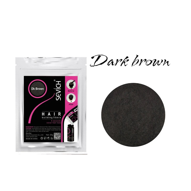 Haar Fasern Haar Gebäude Keratin Pulver Haar Farbe Volumen Produkt Pflege Behandlung Schwarz/Dunkelbraun 300g Refill
