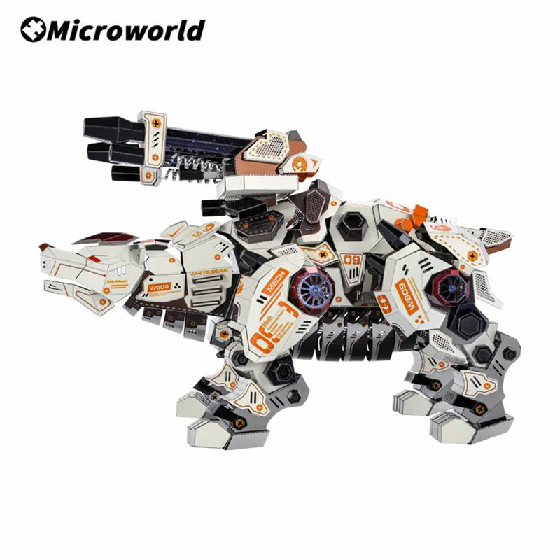 Microworld 3D Metall Puzzle Spiel Mechanische Eisbär Modell Bunte Tier DIY Puzzle Spielzeug Geburtstag Weihnachten Geschenke Für Erwachsene