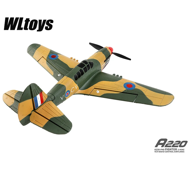 WLtoys A220 A210 A260 2.4G 4Ch 6G/3D Stunt Plane Six Axis RC Fighter RC Airplane Electric Glider Unmanned Aircraft Outdoor Toy