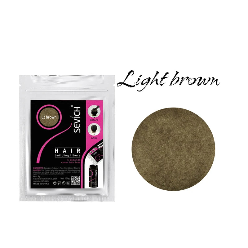 Haar Fasern Haar Gebäude Keratin Pulver Haar Farbe Volumen Produkt Pflege Behandlung Schwarz/Dunkelbraun 300g Refill
