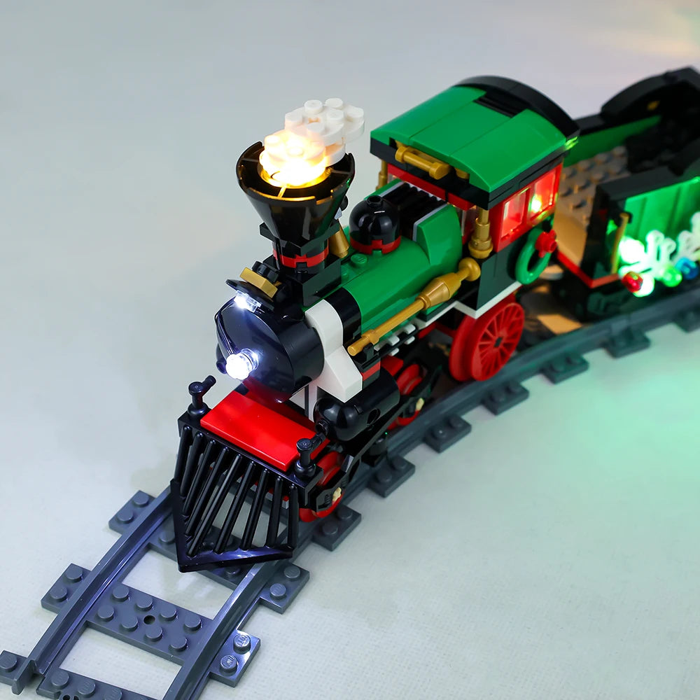 LED-Licht-Kit für Winterurlaub Zug kompatibel mit Weihnachts geschenk Bausteine DIY Spielzeug lampe Set kein Modell