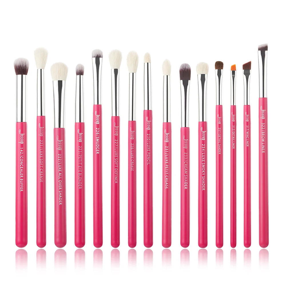 Jessup Make-Up Pinsel Set 15 stücke Make-up Pinsel Tools kit Eye Liner Shader natürliche-synthetische haar Rose Gold/schwarz T157