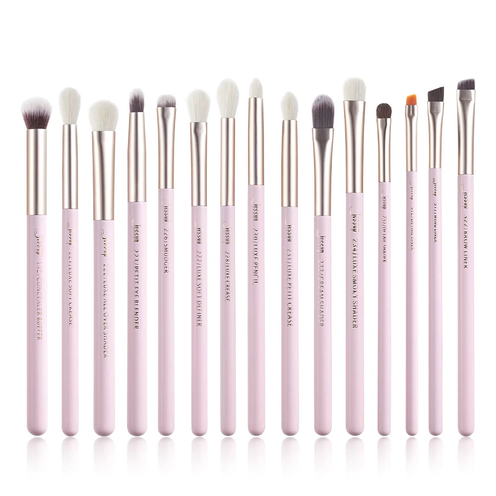 Jessup Make-Up Pinsel Set 15 stücke Make-up Pinsel Tools kit Eye Liner Shader natürliche-synthetische haar Rose Gold/schwarz T157