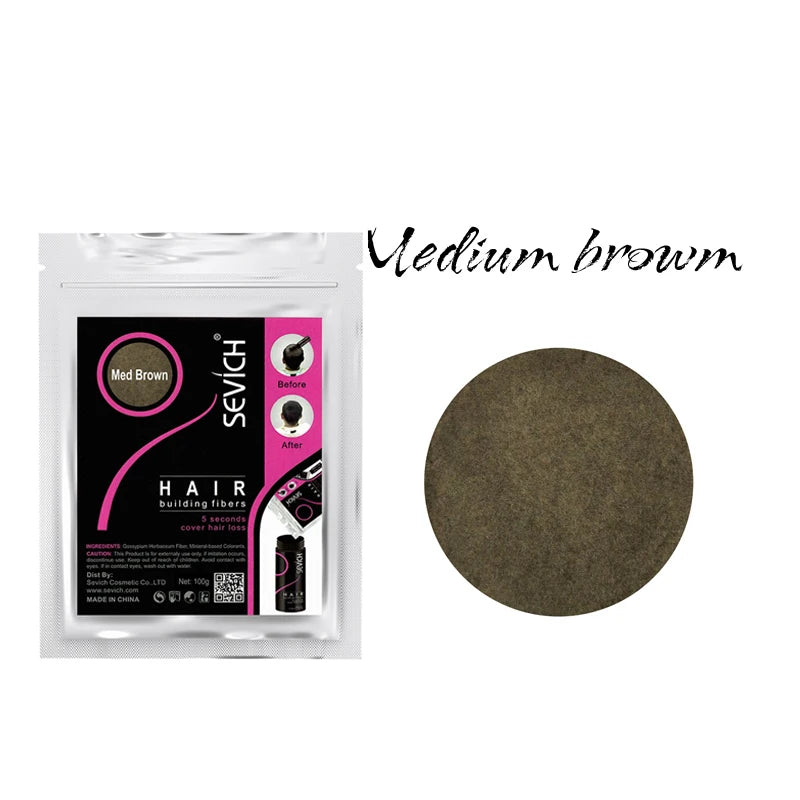 Haar Fasern Haar Gebäude Keratin Pulver Haar Farbe Volumen Produkt Pflege Behandlung Schwarz/Dunkelbraun 300g Refill
