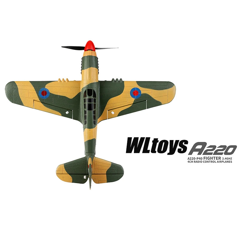 WLtoys A220 A210 A260 2.4G 4Ch 6G/3D Stunt Plane Six Axis RC Fighter RC Airplane Electric Glider Unmanned Aircraft Outdoor Toy