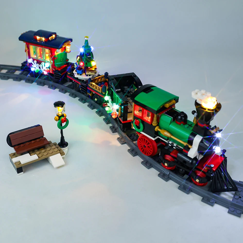 LED-Licht-Kit für Winterurlaub Zug kompatibel mit Weihnachts geschenk Bausteine DIY Spielzeug lampe Set kein Modell