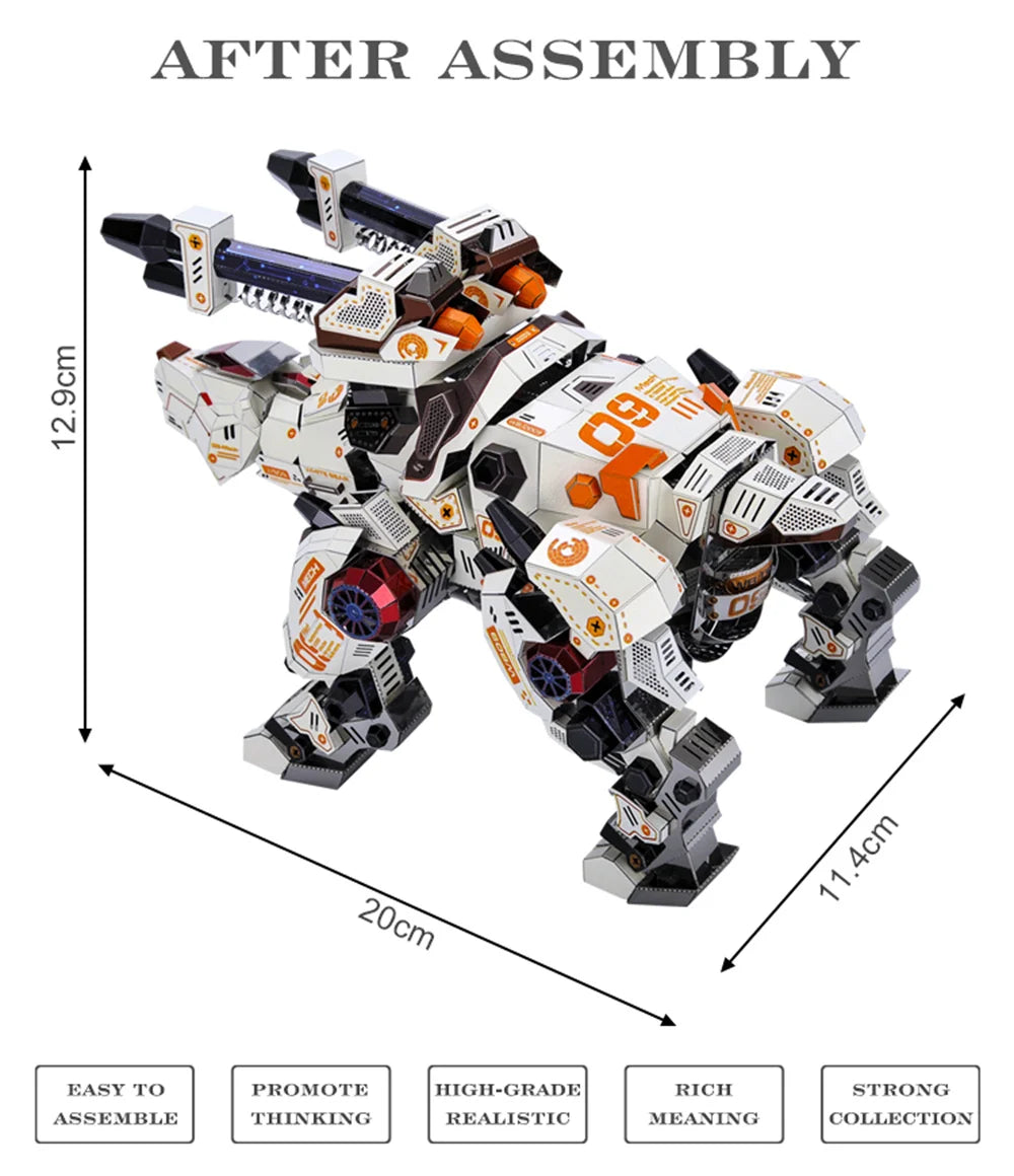 Microworld 3D Metall Puzzle Spiel Mechanische Eisbär Modell Bunte Tier DIY Puzzle Spielzeug Geburtstag Weihnachten Geschenke Für Erwachsene