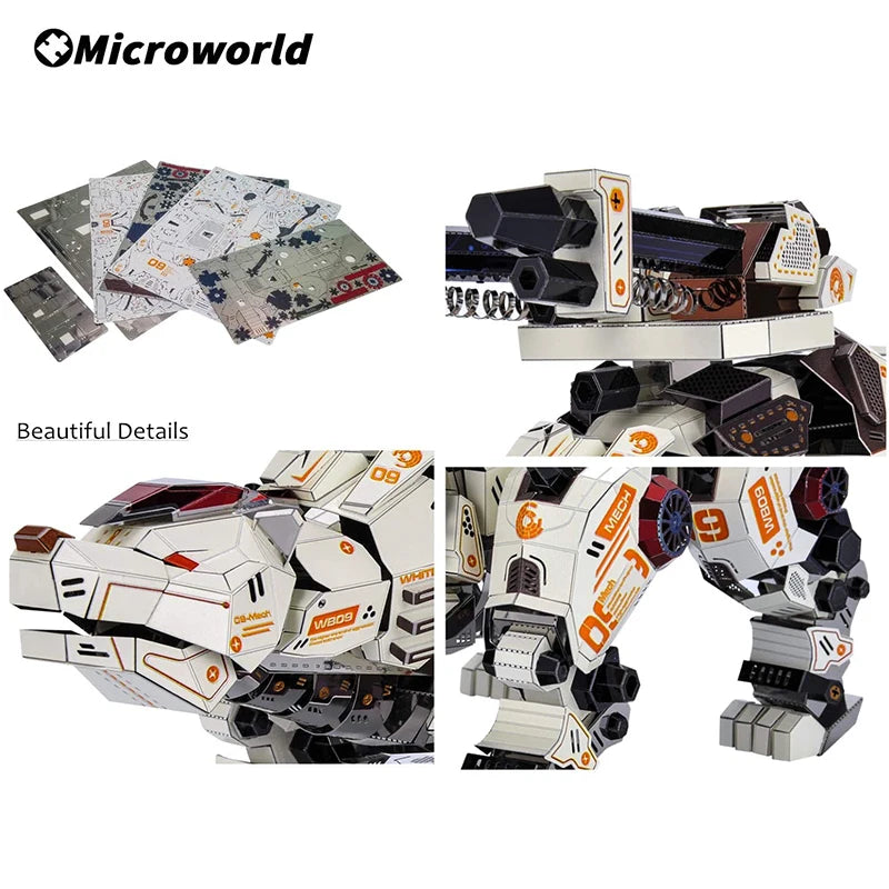 Microworld 3D Metall Puzzle Spiel Mechanische Eisbär Modell Bunte Tier DIY Puzzle Spielzeug Geburtstag Weihnachten Geschenke Für Erwachsene