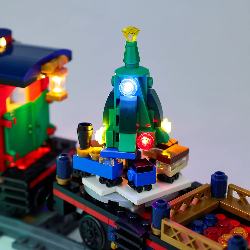 LED-Licht-Kit für Winterurlaub Zug kompatibel mit Weihnachts geschenk Bausteine DIY Spielzeug lampe Set kein Modell