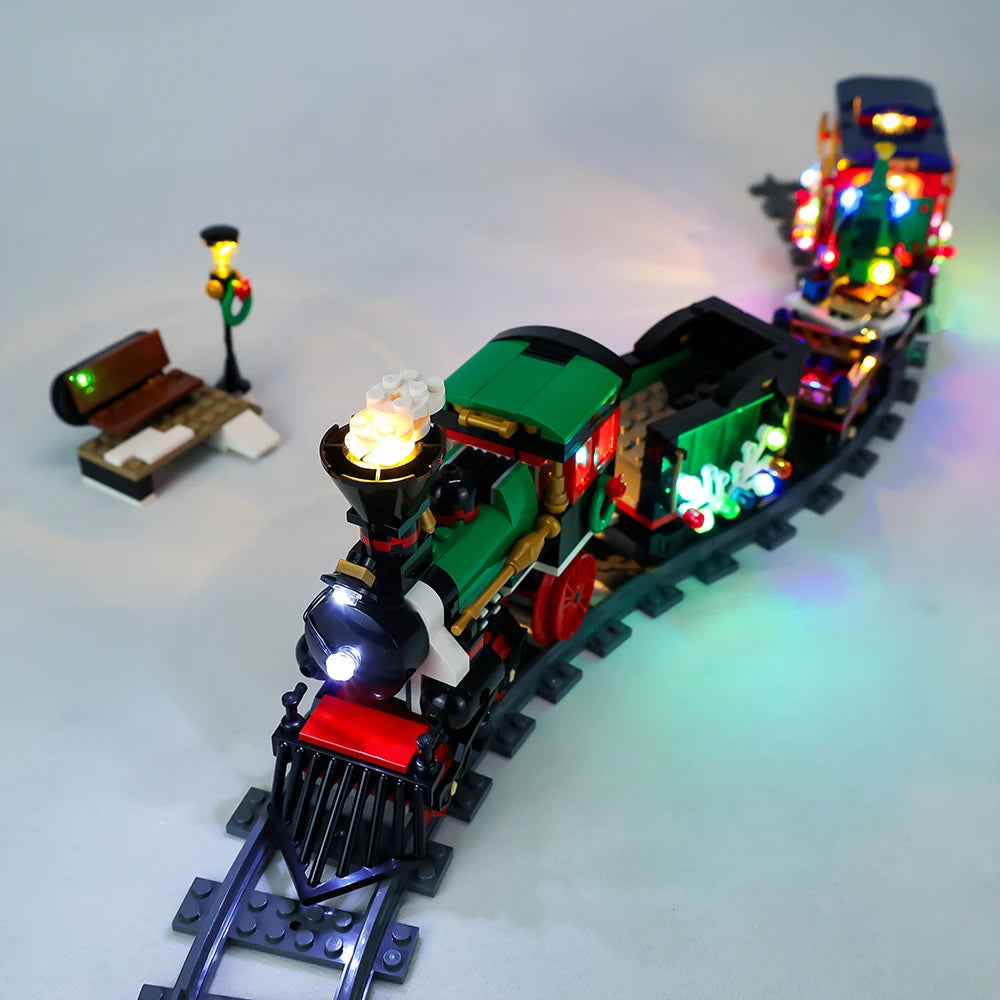 LED-Licht-Kit für Winterurlaub Zug kompatibel mit Weihnachts geschenk Bausteine DIY Spielzeug lampe Set kein Modell
