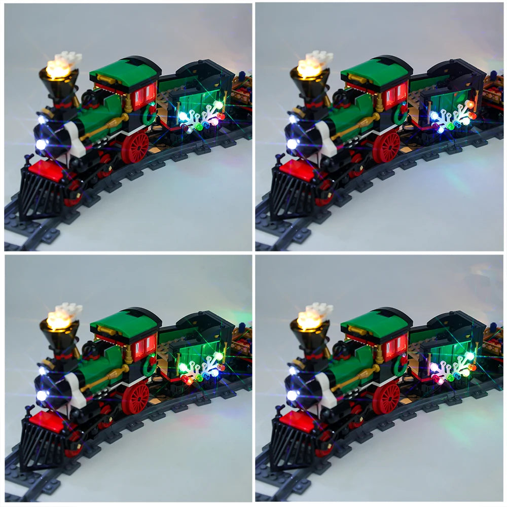 LED-Licht-Kit für Winterurlaub Zug kompatibel mit Weihnachts geschenk Bausteine DIY Spielzeug lampe Set kein Modell