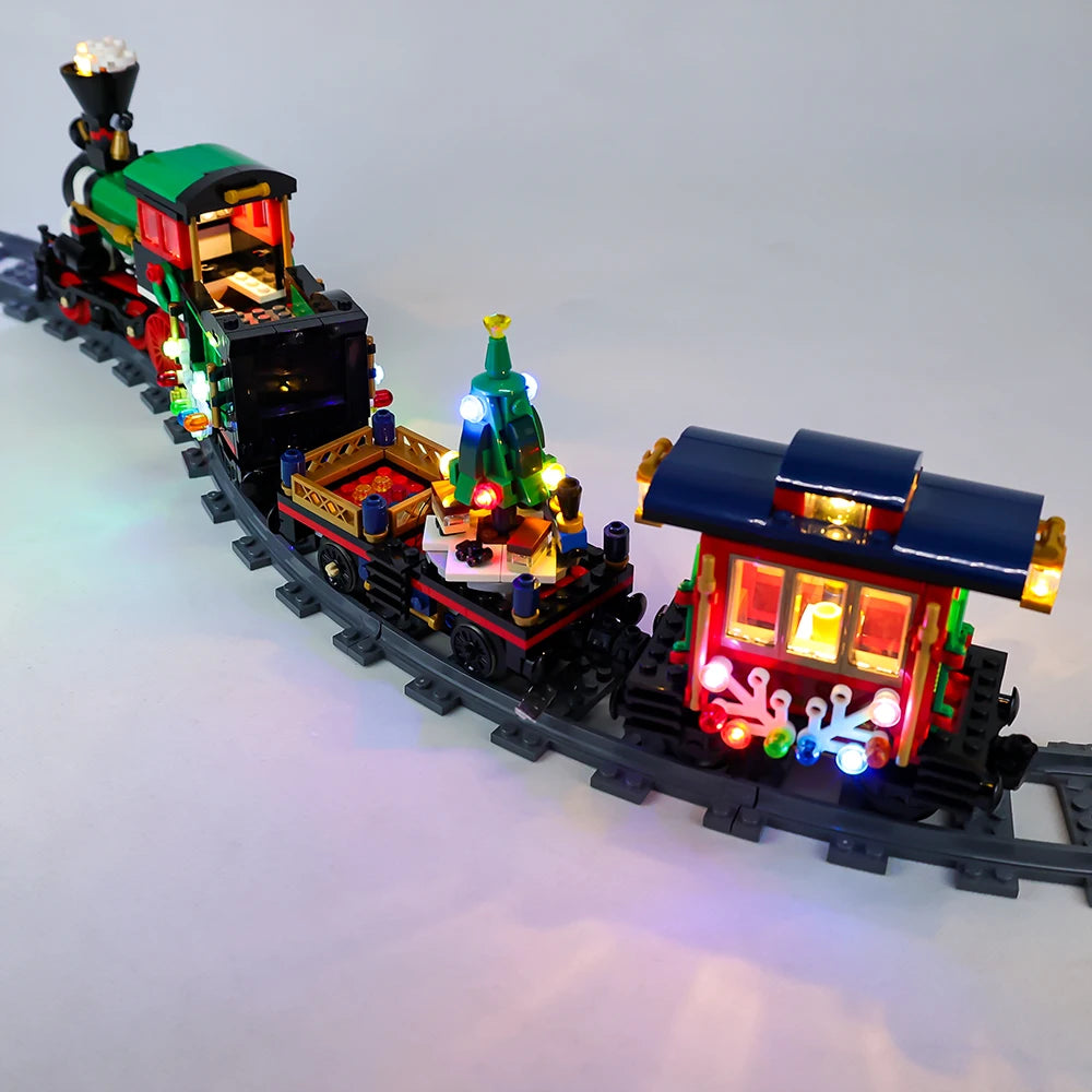 LED-Licht-Kit für Winterurlaub Zug kompatibel mit Weihnachts geschenk Bausteine DIY Spielzeug lampe Set kein Modell