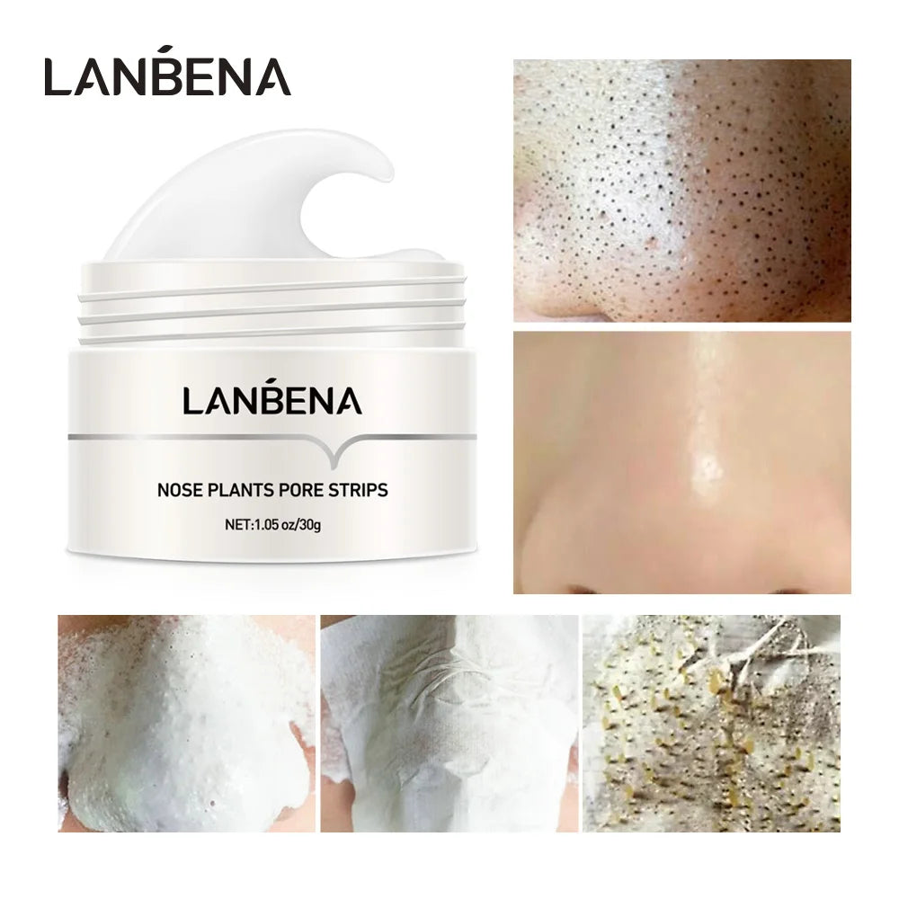 LANBENA Neue Stil Mitesser Entferner Nase Maske Poren Streifen Schwarze Maske Peeling Schwarz Tiefen Reinigung Hautpflege Schönheit Gesundheit