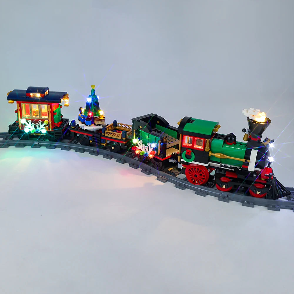 LED-Licht-Kit für Winterurlaub Zug kompatibel mit Weihnachts geschenk Bausteine DIY Spielzeug lampe Set kein Modell