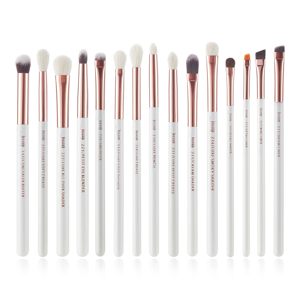 Jessup Make-Up Pinsel Set 15 stücke Make-up Pinsel Tools kit Eye Liner Shader natürliche-synthetische haar Rose Gold/schwarz T157
