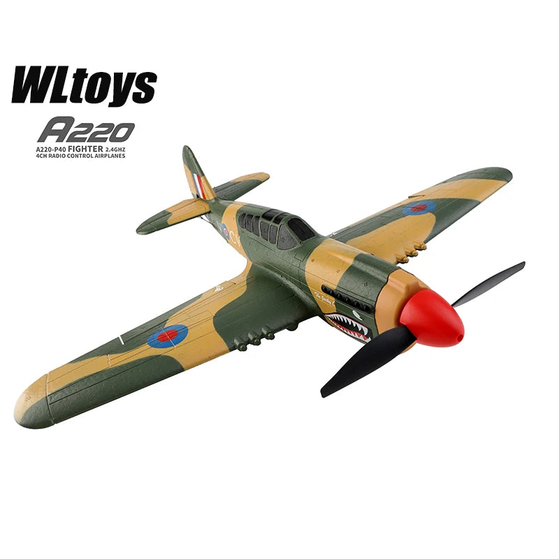 WLtoys A220 A210 A260 2.4G 4Ch 6G/3D Stunt Plane Six Axis RC Fighter RC Airplane Electric Glider Unmanned Aircraft Outdoor Toy
