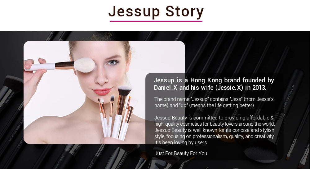 Jessup Make-Up Pinsel Set 15 stücke Make-up Pinsel Tools kit Eye Liner Shader natürliche-synthetische haar Rose Gold/schwarz T157