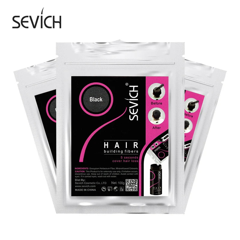 Haar Fasern Haar Gebäude Keratin Pulver Haar Farbe Volumen Produkt Pflege Behandlung Schwarz/Dunkelbraun 300g Refill