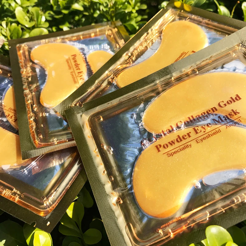 InniCare 40 stücke Schönheit Gold Kristall Kollagen Patches Für Auge Feuchtigkeitsspendende Straffende Augen Maske Koreanische Kosmetik Hautpflege