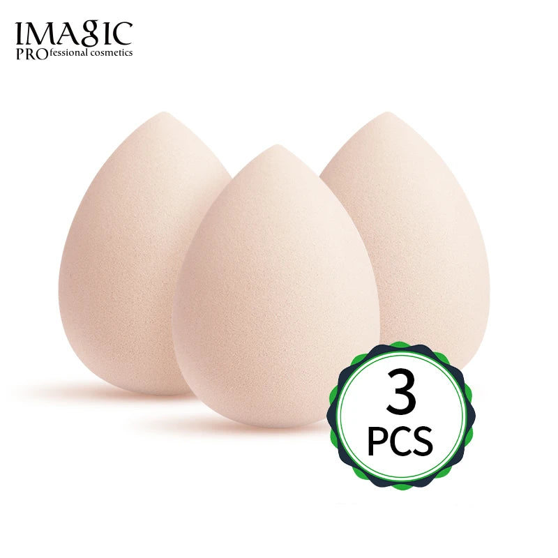 IMAGIC Makeup Sponge 3Pcs Set – Soft Cosmetic Puff for Foundation, Concealer & Cream