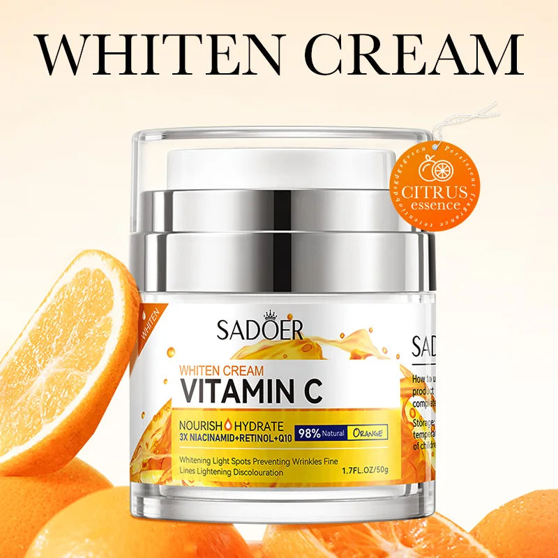 Retinol aufhellende und aufhellende Gesichtscreme, Vitamin C, feuchtigkeitsspendend, verjüngend, Ihre Gesichtshaut für Ihr Hautpflegeprodukt