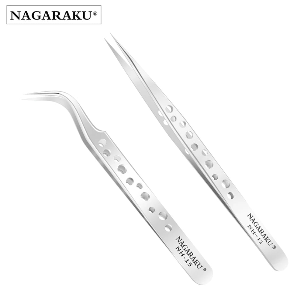 NAGARAKU Wimpernverlängerungspinzette Make-up Edelstahl Wimpern 3D präziser Clip