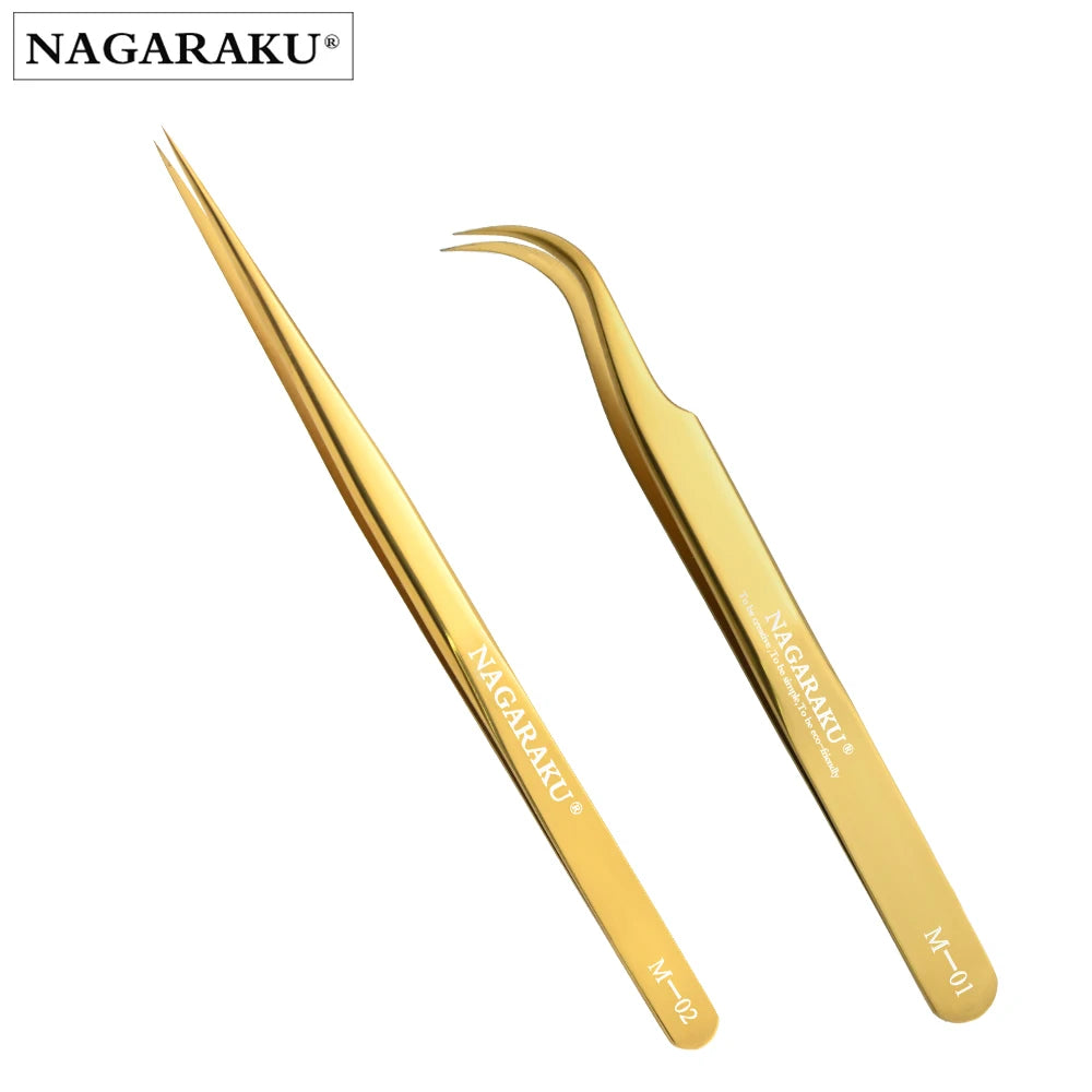NAGARAKU Wimpernverlängerungspinzette Make-up Edelstahl Wimpern 3D präziser Clip