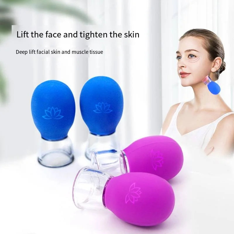 Silikon Schröpfen Massage Tasse Für Körper Gesicht Hals Auge Massage Vakuum Tank Körper Gesichts Pflege Anti-aging Schönheit Werkzeug