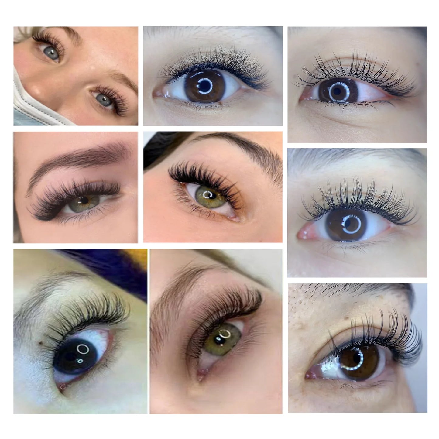 Nagaraku alle Größe 6 Fall c d Curl Faux Nerz Wimpern Verlängerung einzelne Wimpern künstliche gefälschte falsche Wimpern bilden