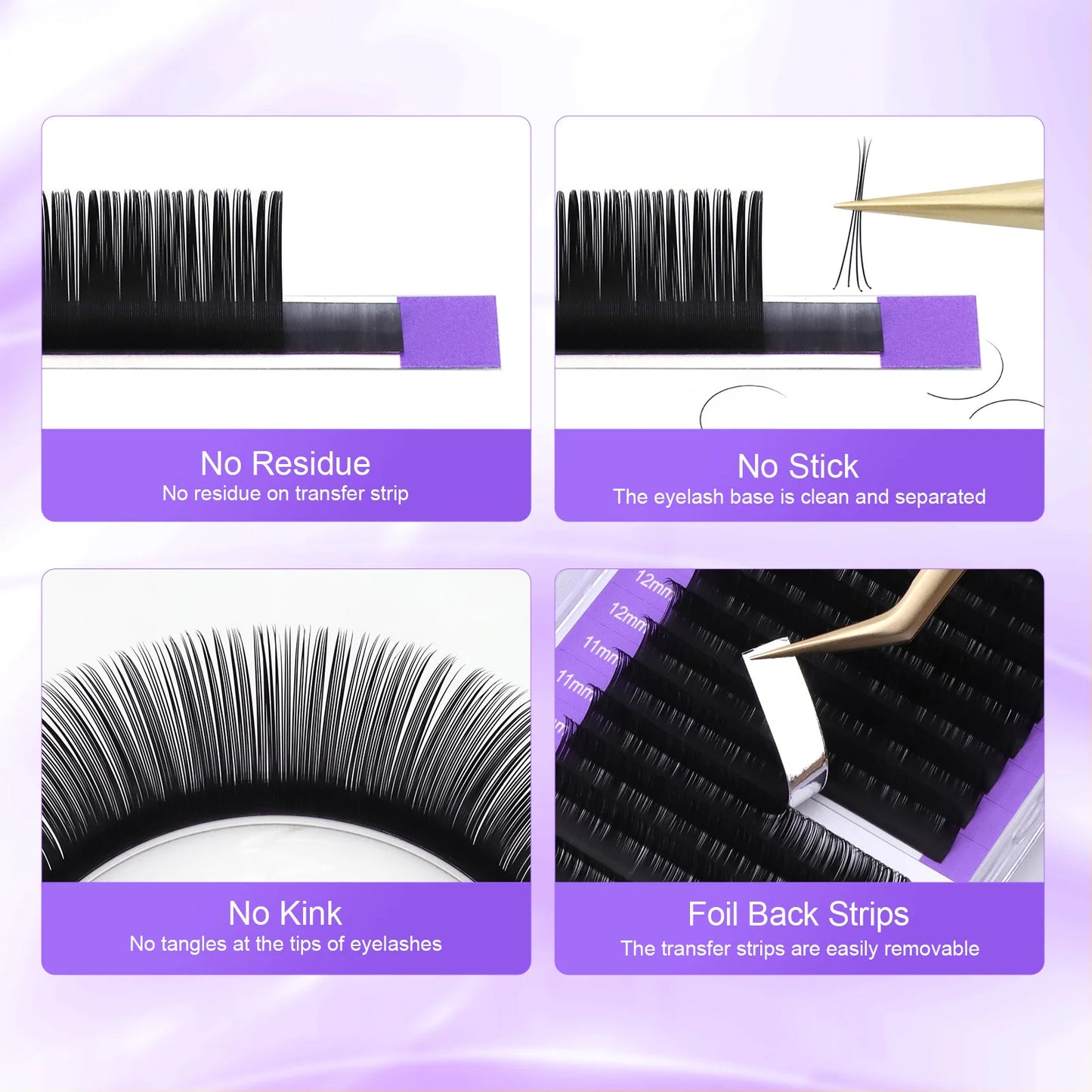 Nagaraku alle Größe 6 Fall c d Curl Faux Nerz Wimpern Verlängerung einzelne Wimpern künstliche gefälschte falsche Wimpern bilden