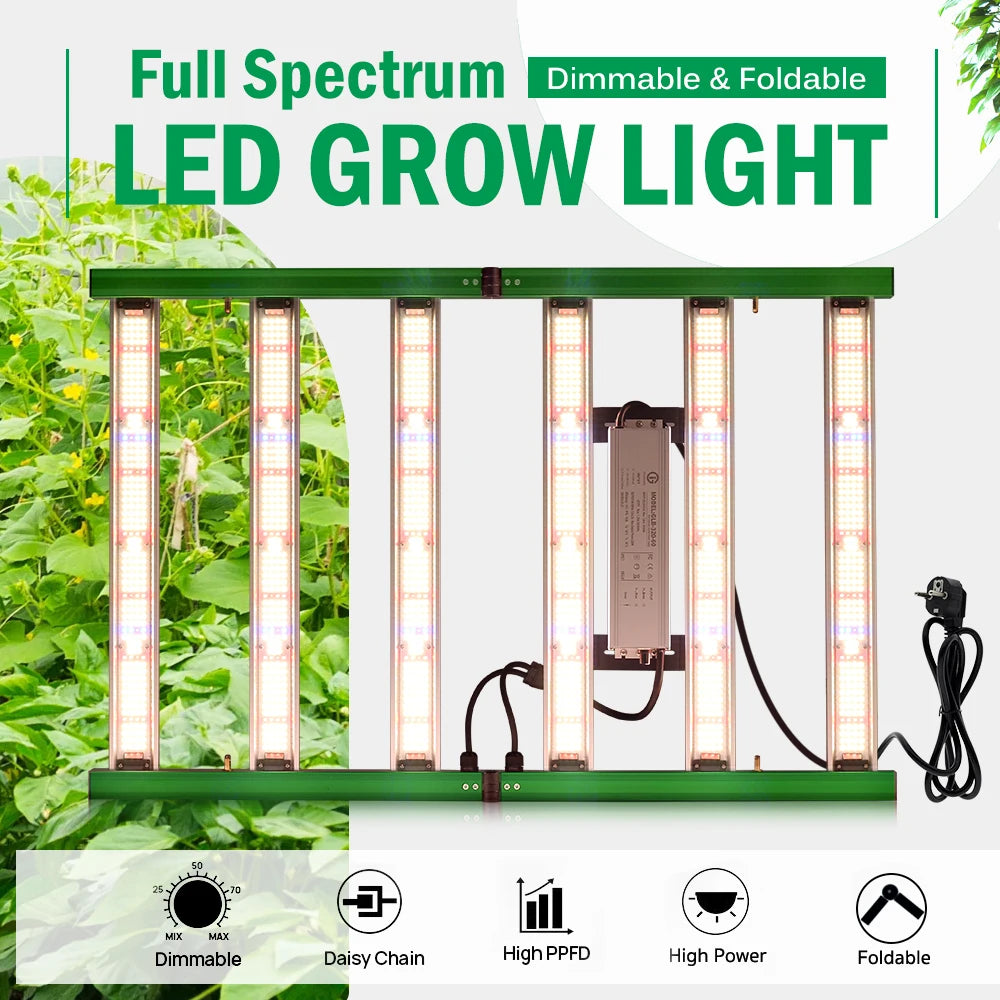 Faltbares Vollspektrum-LED-Wachstumslicht 240 W 320 W 400 W SMD3030 für Zimmerpflanzen, Wachstumslicht, Gewächshaus, Gemüse, Blume