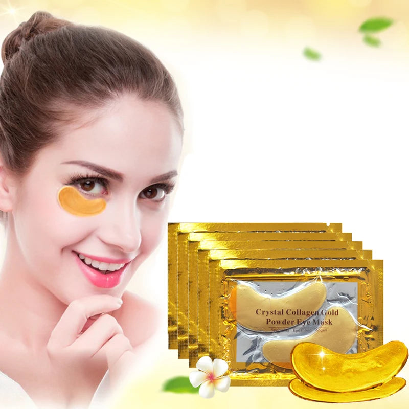 InniCare 40 stücke Schönheit Gold Kristall Kollagen Patches Für Auge Feuchtigkeitsspendende Straffende Augen Maske Koreanische Kosmetik Hautpflege