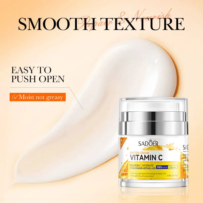 Retinol aufhellende und aufhellende Gesichtscreme, Vitamin C, feuchtigkeitsspendend, verjüngend, Ihre Gesichtshaut für Ihr Hautpflegeprodukt
