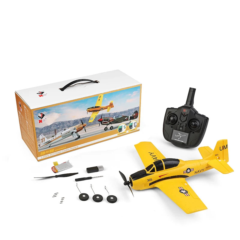 WLtoys A220 A210 A260 2.4G 4Ch 6G/3D Stunt Plane Six Axis RC Fighter RC Airplane Electric Glider Unmanned Aircraft Outdoor Toy