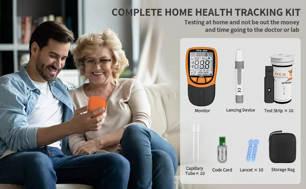 Multifunctional Blood Lipid Analyzer 5In1TC/HDL/TG/LDL Blood Monitoring Total Cholesterol PFS-30A Five item Detector