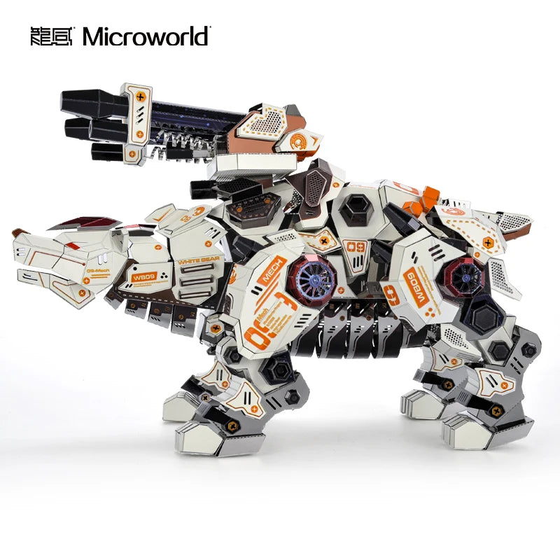 Microworld 3D Metall Puzzle Spiel Mechanische Eisbär Modell Bunte Tier DIY Puzzle Spielzeug Geburtstag Weihnachten Geschenke Für Erwachsene