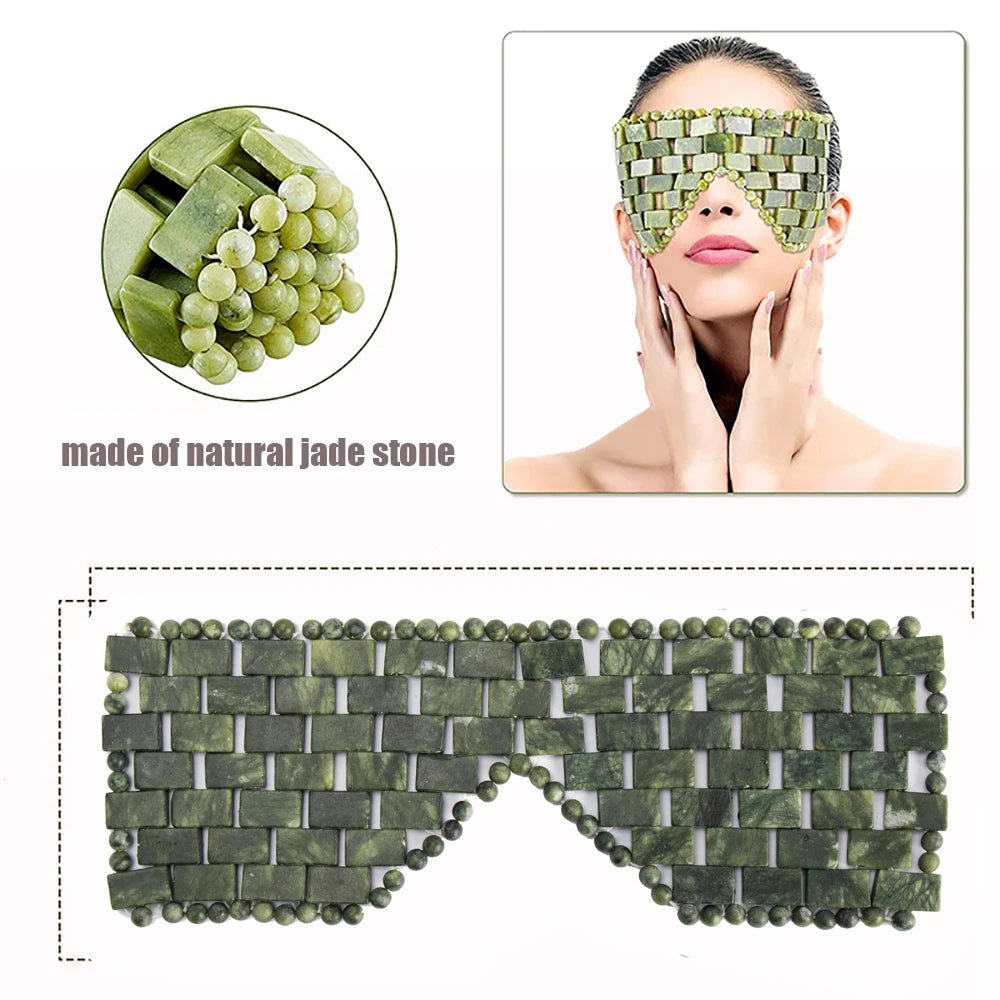 Natürliche Jade Gesicht Augen Maske Heißer/kalten Stein Therapie Massage Werkzeug Hause Schönheit SPA Salon Hautpflege Schönheit Massager