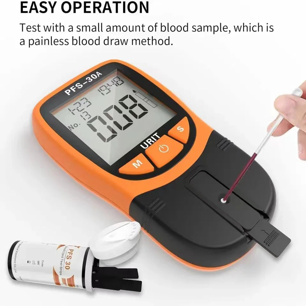 Multifunctional Blood Lipid Analyzer 5In1TC/HDL/TG/LDL Blood Monitoring Total Cholesterol PFS-30A Five item Detector