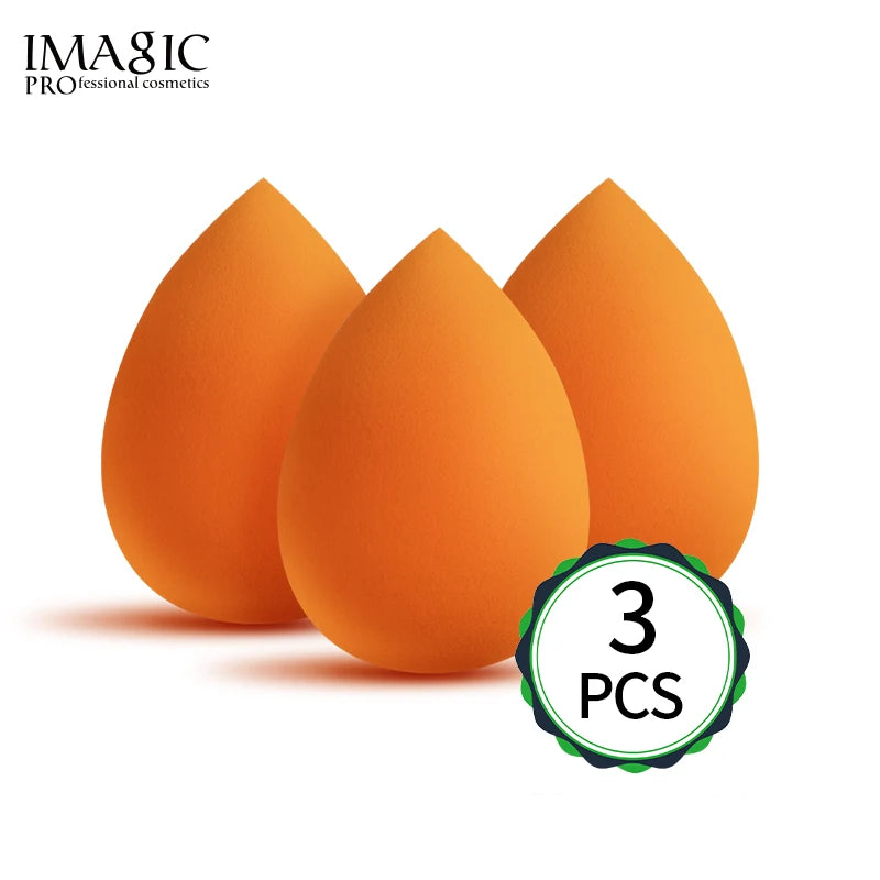 IMAGIC Makeup Sponge 3Pcs Set – Soft Cosmetic Puff for Foundation, Concealer & Cream