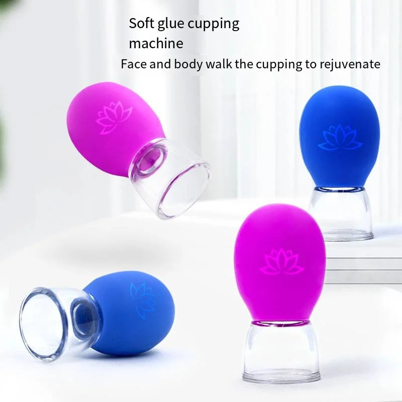 Silikon Schröpfen Massage Tasse Für Körper Gesicht Hals Auge Massage Vakuum Tank Körper Gesichts Pflege Anti-aging Schönheit Werkzeug