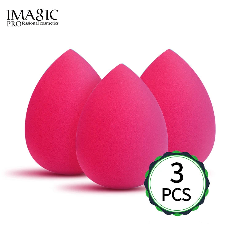 IMAGIC Makeup Sponge 3Pcs Set – Soft Cosmetic Puff for Foundation, Concealer & Cream