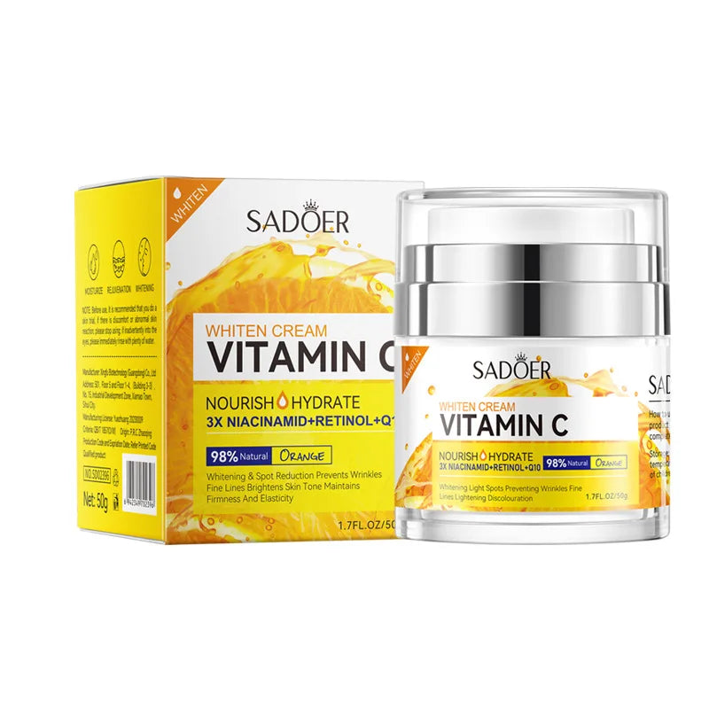 Retinol aufhellende und aufhellende Gesichtscreme, Vitamin C, feuchtigkeitsspendend, verjüngend, Ihre Gesichtshaut für Ihr Hautpflegeprodukt