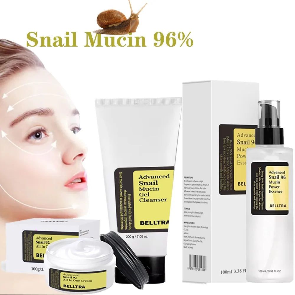 Schnecken mucin 96% koreanische Hautpflege Gesichts essenz verblassen feine Linien reparieren Essenz straffende Gesichts schnecke aufhellen des Anti-Aging-Set