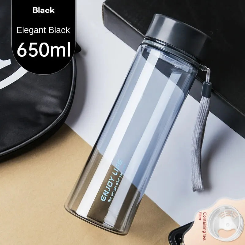 Tragbare Plastik wasser becher Outdoor-Sport wasser becher tragbare Trage seil gerade Tasse Plastik handliche Tasse versiegelte Student