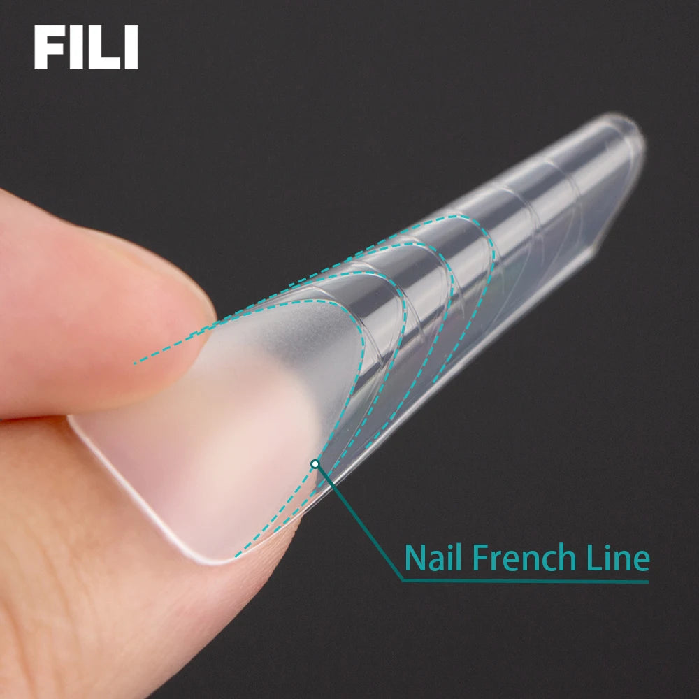 Fili Dual Forms Nagel verlängerung bildet Kit UV Gel Top Form für Mandel Französisch Sarg Falsche Nagel Maniküre Quick Building System Tipps
