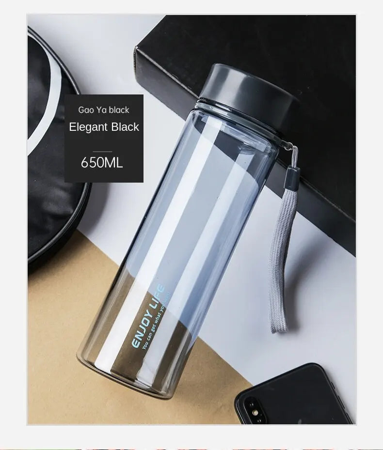 Tragbare Plastik wasser becher Outdoor-Sport wasser becher tragbare Trage seil gerade Tasse Plastik handliche Tasse versiegelte Student