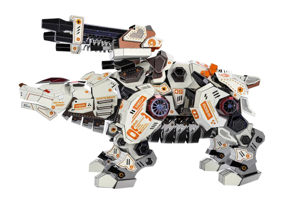 Microworld 3D Metall Puzzle Spiel Mechanische Eisbär Modell Bunte Tier DIY Puzzle Spielzeug Geburtstag Weihnachten Geschenke Für Erwachsene