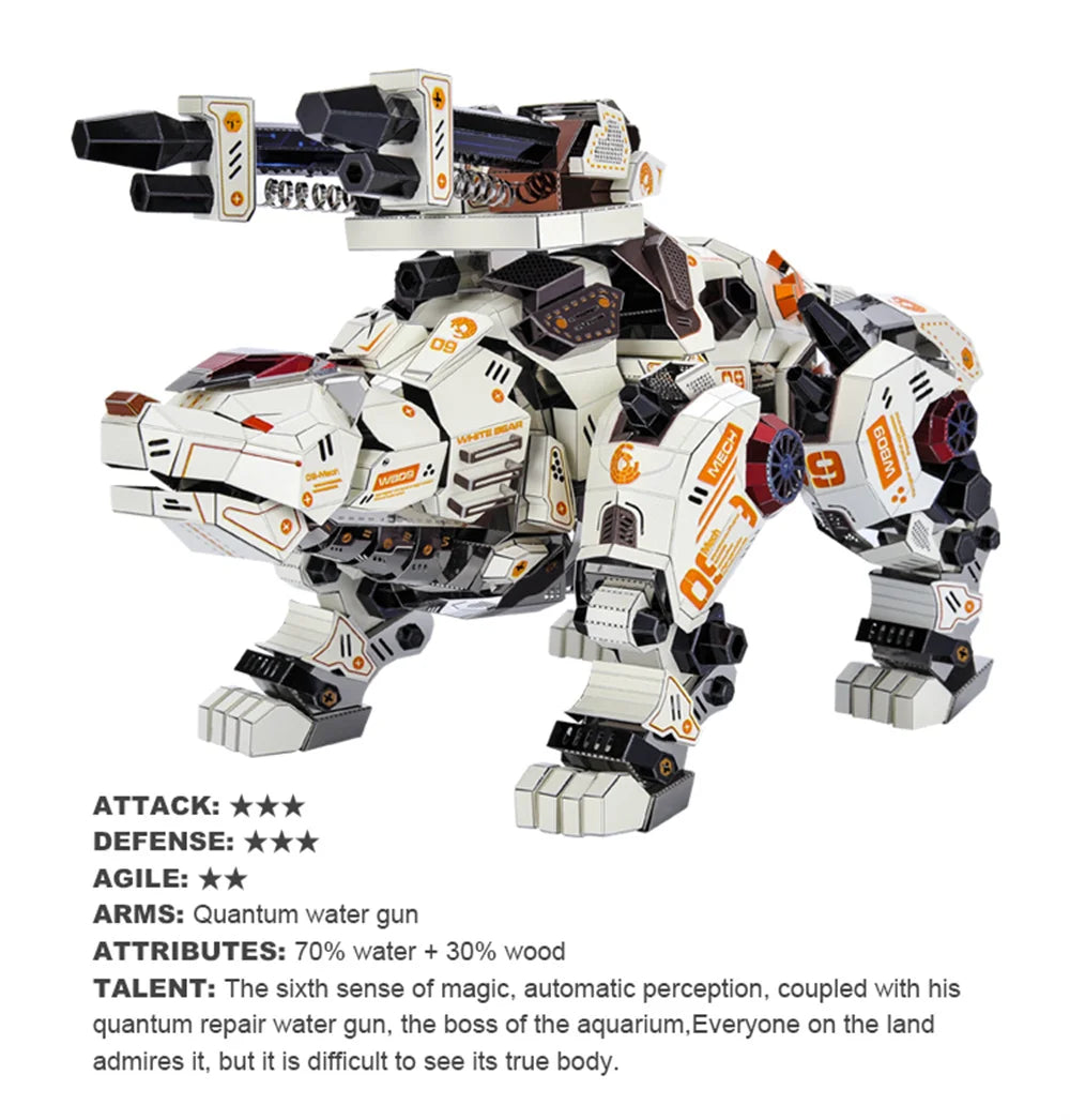 Microworld 3D Metall Puzzle Spiel Mechanische Eisbär Modell Bunte Tier DIY Puzzle Spielzeug Geburtstag Weihnachten Geschenke Für Erwachsene