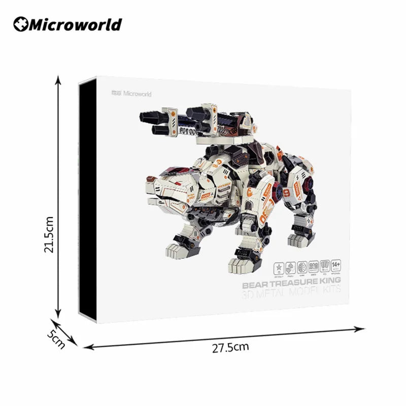 Microworld 3D Metall Puzzle Spiel Mechanische Eisbär Modell Bunte Tier DIY Puzzle Spielzeug Geburtstag Weihnachten Geschenke Für Erwachsene